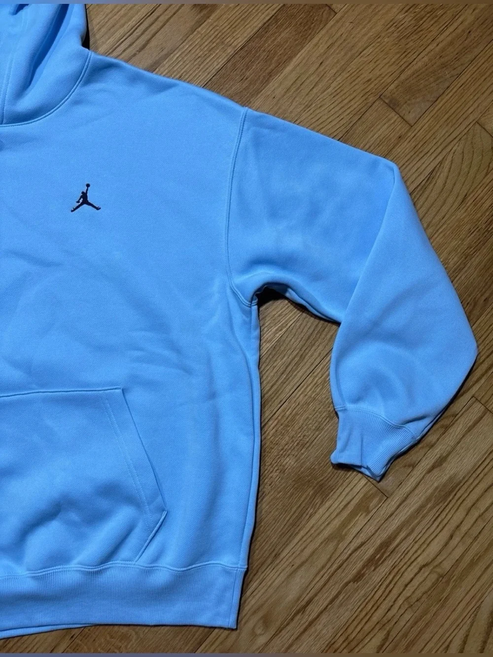 Nike Jordan Brooklyn Oversize Sky Blue Hoodie Logo Men’s sz M NEW!